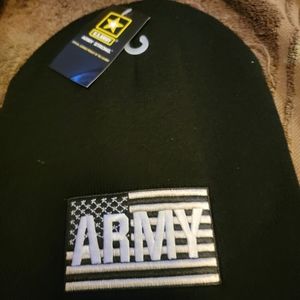 New United States Army Black Beanie stocking cap one size fits most